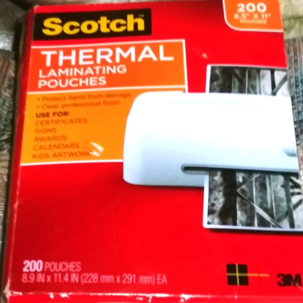 Scotch Thermal Elam Inaction Pouches Opened Box of 190 for half price